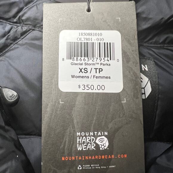 NWT Mountain Hardwear Glacial Storm Hooded Jacket Black Size Extra Small - Picture 9 of 13